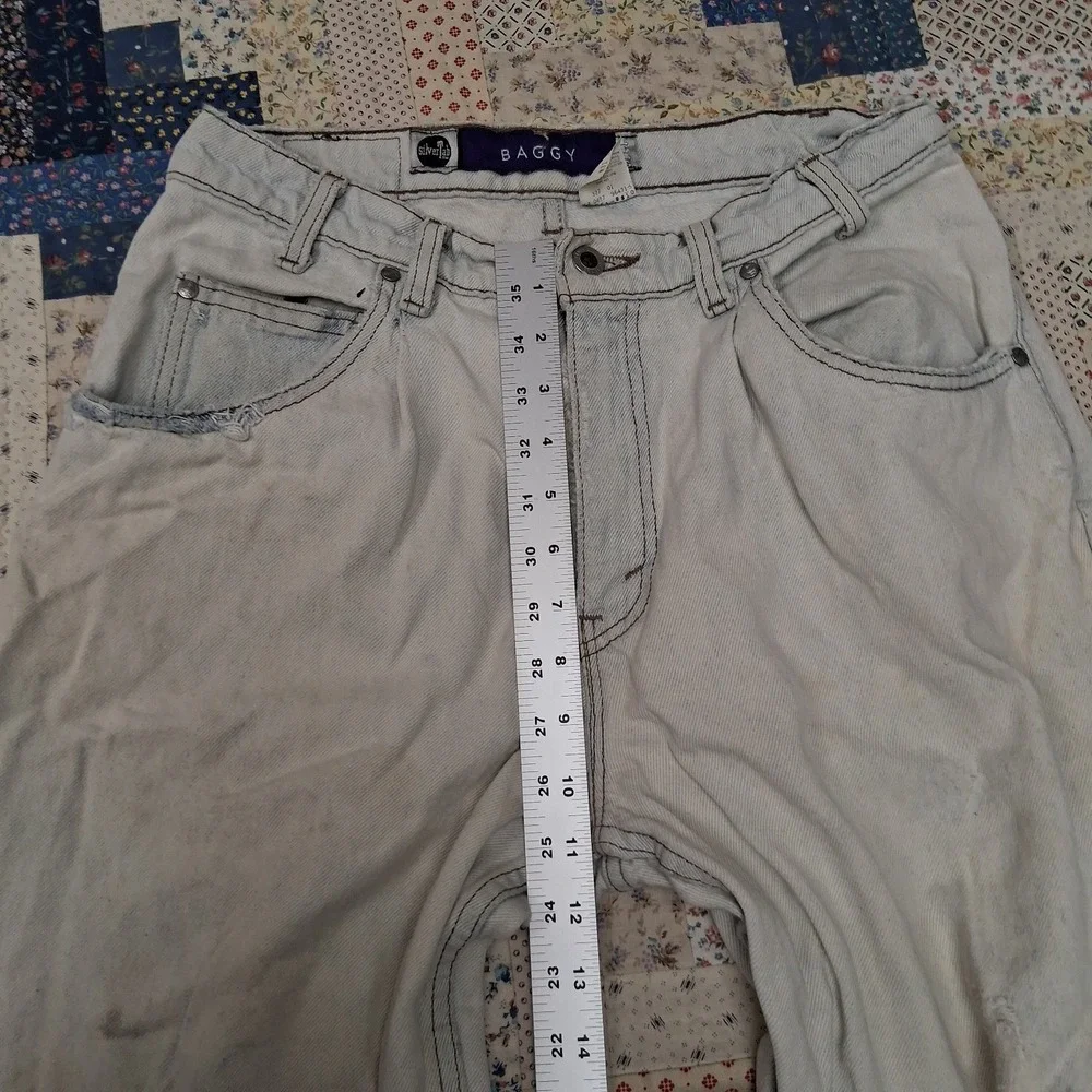 Vintage Levis SilverTab 1997 Baggy Jeans Size 31x32 Thrashed Bleached Y2K Grunge